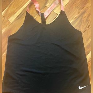 NIKE workout tank with cute pink straps. Size small.
